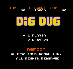 Dig Dug (Japan) Title Screen